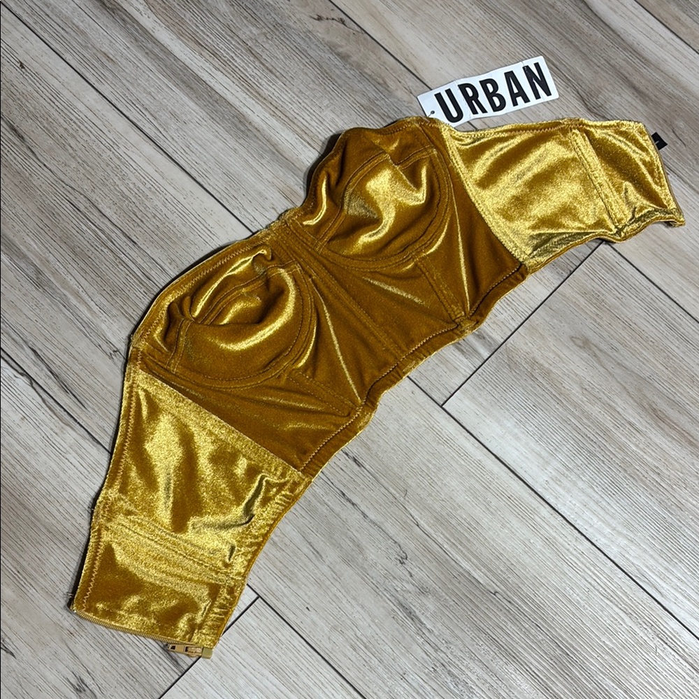 Urban Outfitters Metallic Gold Top